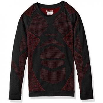 Spyder Jungen Racer Langärmling – Schwarz & Rot – S/M
