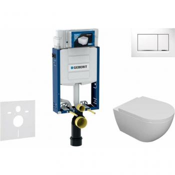 Set Installazione Geberit Combifix Vaso WC Oudee Copriwater Softclose Bianco/Cromo