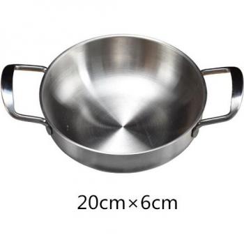 Mini Korean Fry‑Stew Pot, Oil‑Efficient, Dual‑Handle, Transparent Lid