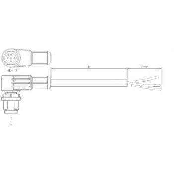 M12 RJ5 Connector (5‑Pin) – 1.50 m – TE Connectivity 1-2273047-1