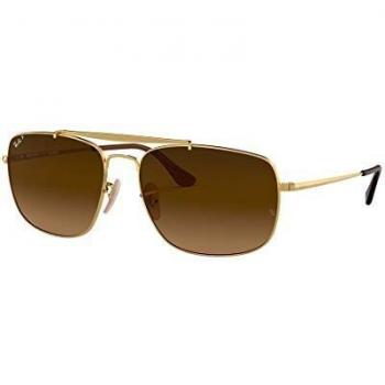 Occhiali da Sole Ray‑Ban Uomo Oro Shiny Acciaio Brown 61 mm Polarizzato