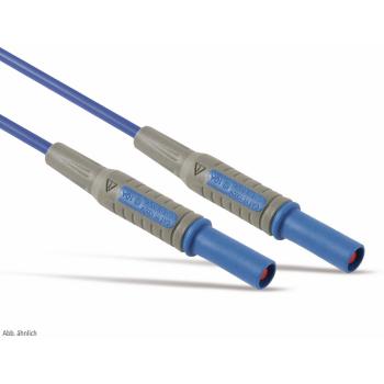 Sicherheitssteckerkabel (Messleitung) – 1 m, blau, 18AWG