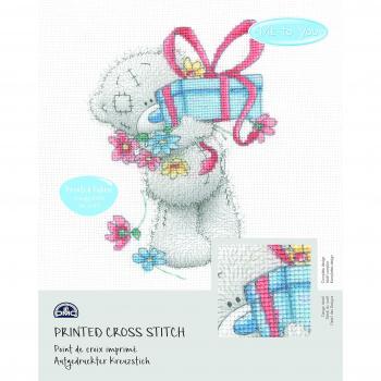 Tatty Teddy DIY Cross Stitch Kit – 100% Cotton, Multi‑Hue, 14×0.5×18 cm