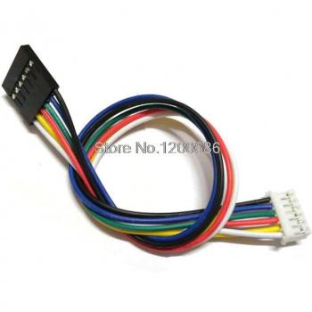 Câble femelle Dupont 2,54 mm – 24 AWG – 6 ports – Noir