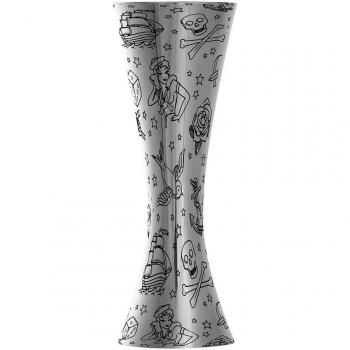 18/8 Stainless Steel Aero Jigger by Urban Bar (25/50ml) with Tattoo Decoration