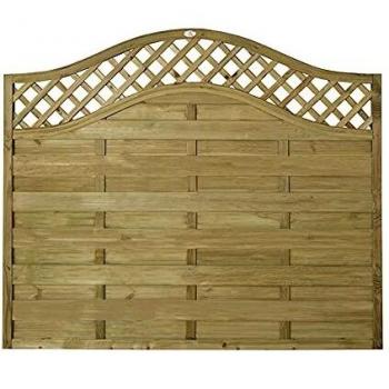 Wooden Garden Fence Panel Forest Decorative Lattice Top -1.8m x 1.5m