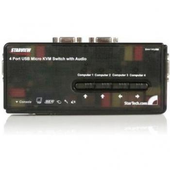 Port USB KVM Switch w/ Audio & Cables