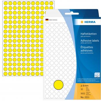 HERMA Vielzweck-Etiketten 8mm gelb VE=5632 Stück