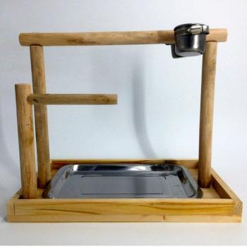 Vogel Fitnessstudio aus Holz mit Fußring für Sittiche HW191