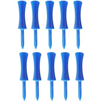 10-Pack Blue Plastic Height Control Tees for Golf Practice