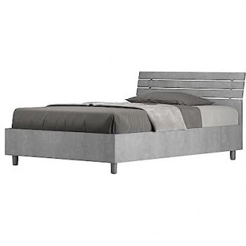 Cama con contenedor 120x200 y cabecero inclinado Ankel