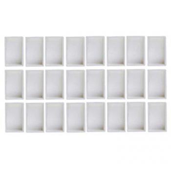 Empty White Half Pans for Watercolor Paint