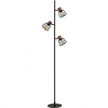 Lampe Happy SW 1650 mm – Métal noir/akazie (3×E27)