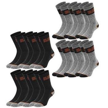 Black+Decker Unisex Crew Socken 12 Paar