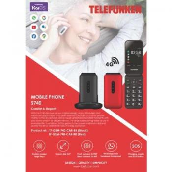 Teléfono Móvil Telefunken S740 Rojo