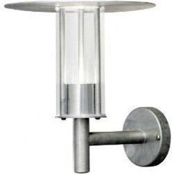 Konstsmide Mode Collection Wall Light (Model 700-320), 8W High Power LED, Polycarbonate Lens, Raw Galvanized Steel Finish