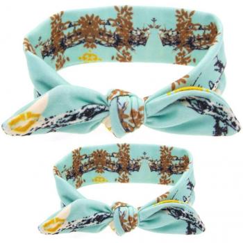 Ensemble de bandeaux oreilles de lapin imprimées pour mère et enfant