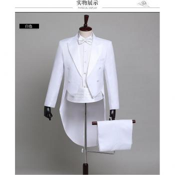 Traje de Escenario para Hombres en Blanco y Negro