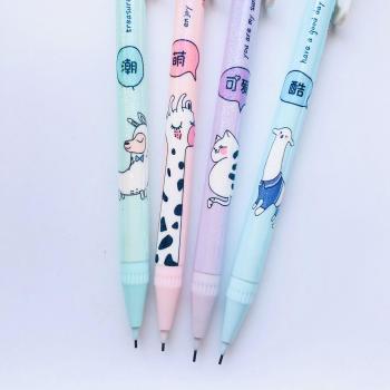 3X Kawaii Giraffe Alpaca School Mechanical Pencil 0.5mm
