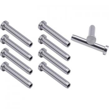 Juego de 10 piezas de acero inoxidable Stemball Swage con pernos y tensores para cable de 1/8
