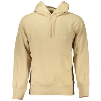 Calvin Klein Beige Printed Hooded Sweatshirt