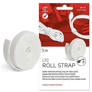 LABEL THE CABLE White Double-Sided Velcro Roll
