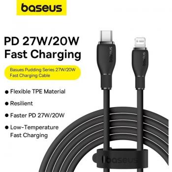 Cabo Baseus Pudding Series Tipo-C a iPhone 20W 2M Blanco