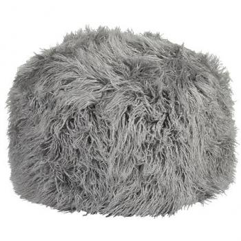 Pouf in Pelliccia Sintetica Grigio Modello Tukki