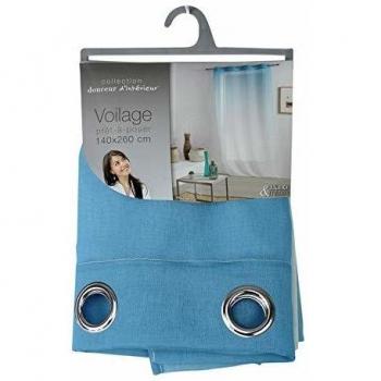 Vitalia Panneau A Oeillets Voile Sable Imprime, 260x140 cm, Polyester, Ciel