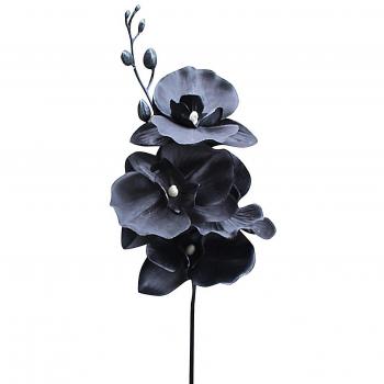 Set de 5 orquídeas mariposa artificiales de 38 pulgadas con tallos y ramas verdes negras para decoración de fiestas y bodas