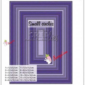 Metal Cutting Dies Round Hole Frame Stencils for Embossing