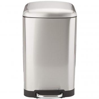 Poubelle de cuisine à pédale Acier inoxydable Argent 30 L Gris 35x62x33cm