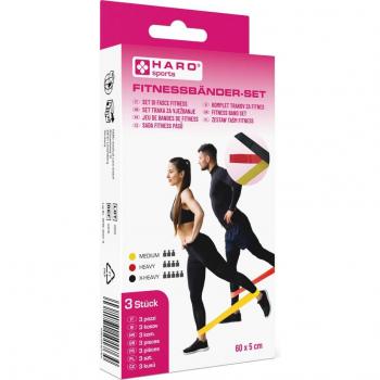 HARO Fitness-Widerstandsbänder-Set, medium