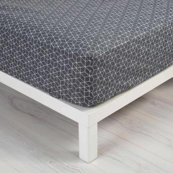 Grey Velvet Cotton Fitted Sheet – 140x190