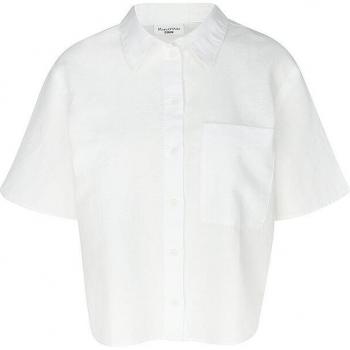 Marc O'Polo Denim Bluse mit Brusttasche, Offwhite, Größe XS