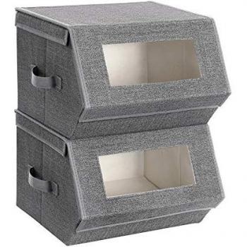 Storage Bins with Transparent Viewing Windows