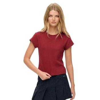 Superdry Femme T‑shirt Athléthique Essentiel Bordeaux