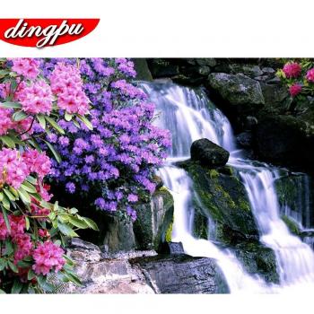 20 × 30 cm Landschafts‑Diamantmalerei „Wasserfall“ – 5D