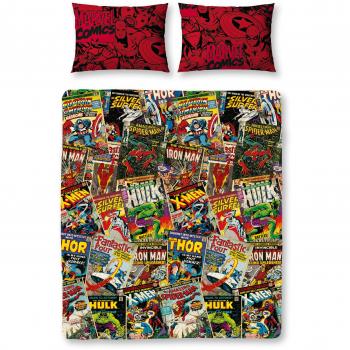 Set Cuscini e Copripiumino Matrimoniale Marvel