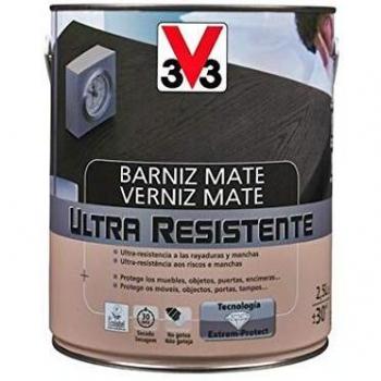 Barniz Protectivo V33 – Resistencia Máxima, Mate, 750 ml (Nogal)
