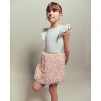 Sfera falda decorativa con plumas