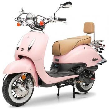 Motorroller Retro Roller EasyCruiser Eco Rosa 50ccm 45 kmh Moped Scooter
