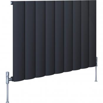 Kudox 600 × 850 mm Alulite Arc Radiator – Matte Black