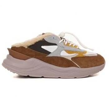 Sabot Beige Marrone Taglia 38 Donna