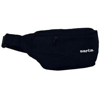 Sac banane noir Safta 9 L – sangle ajustable, fermeture à glissière