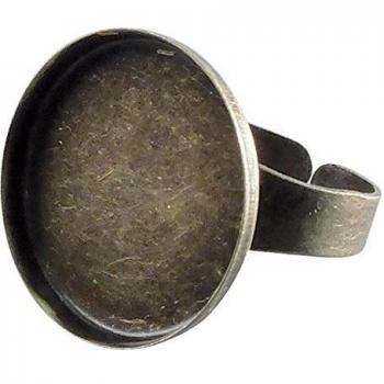 Bague plateau rond creux bronze 20 mm