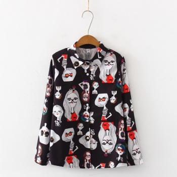 Blusa Estampada de Moda Harajuku