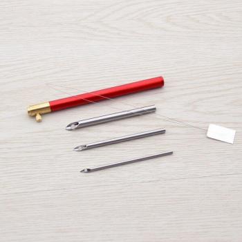 Threaded Metal Poking Stitch Needles – 3 Pack