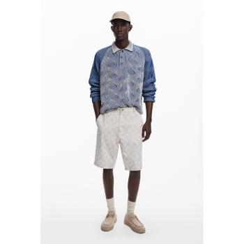 Desigual Bermuda Cenefas Soles Hombre Blanco 38