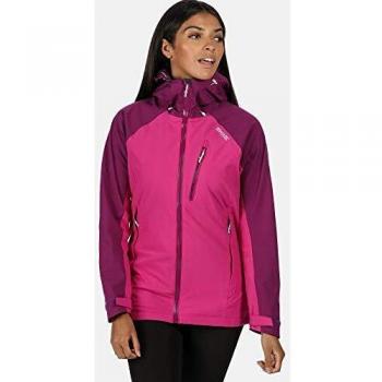 Veste Imperméable Regatta HIGHTON Femme Capuche réglable Winberry/Vivid Viola L